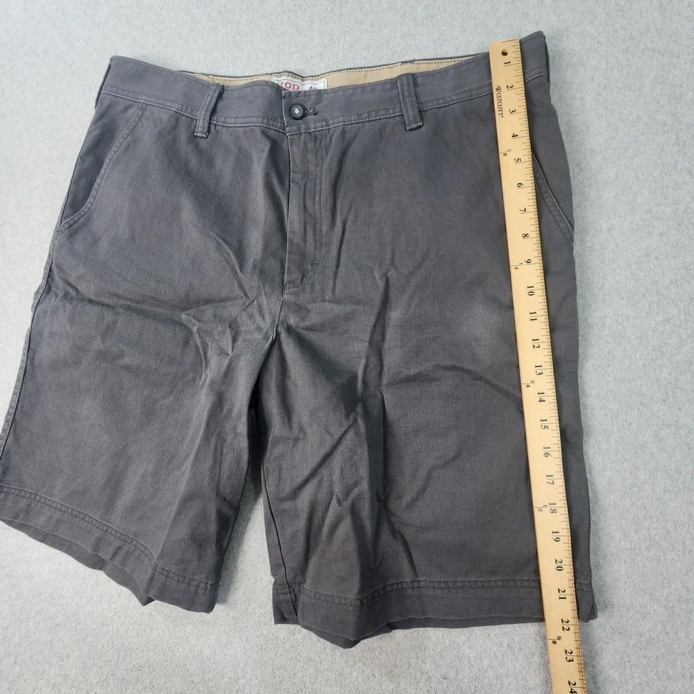 Izod Saltwater Shorts Mens 40x10 Gray Outdoor Cotton‎ Flat Front